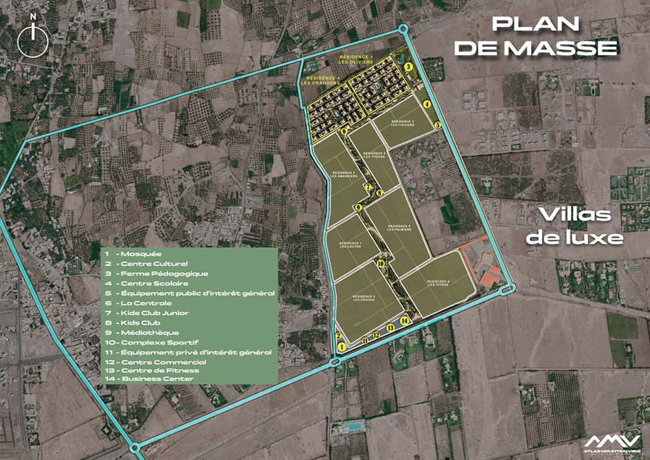 Plan de masse Atlas Mountain View Marrakech